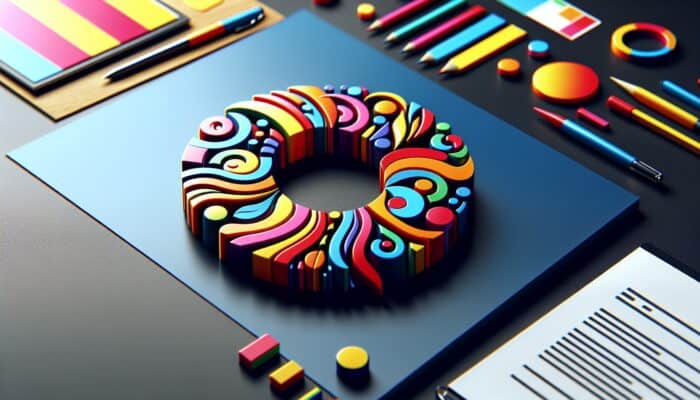 A vibrant logo with bold typography on a modern background, symbolizing a distinct brand voice.