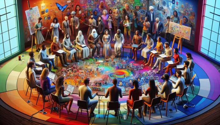 Digital hub where diverse users connect over niche passions like art and books, using personalized avatars to foster deep friendships.